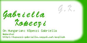 gabriella kopeczi business card