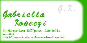gabriella kopeczi business card
